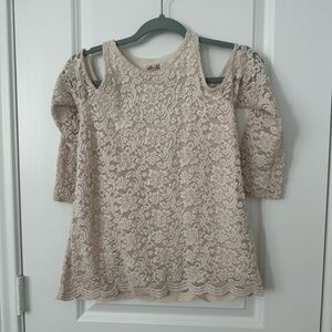 Hollister Lace Cold Shoulder Blouse